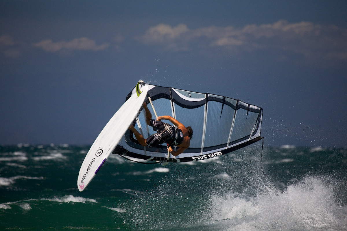 Windsurfing at Porto Pollo, Sardinia, Italy 2008