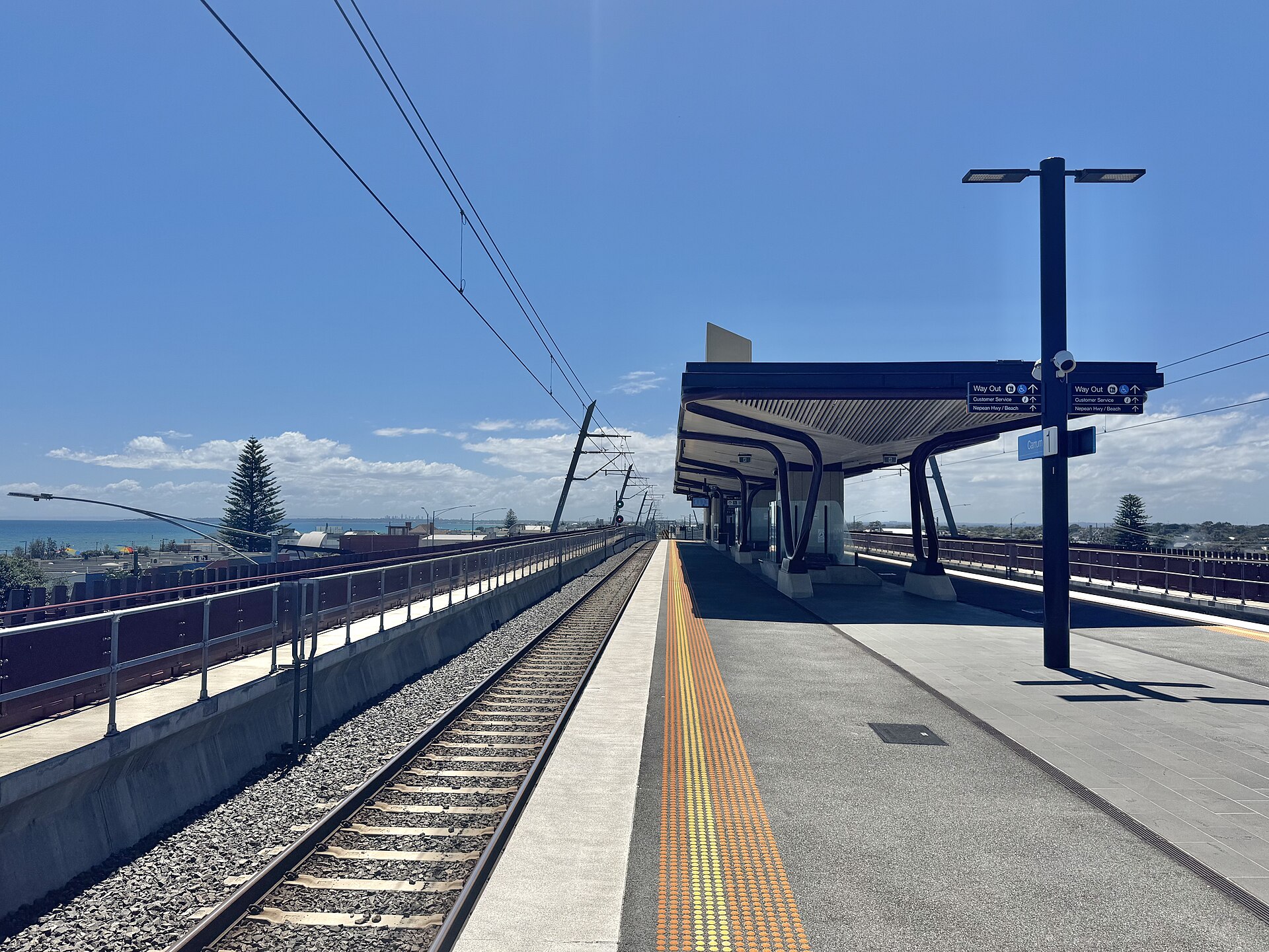 Carrum railway station Platform 1 (northern view)(25 November 2025)