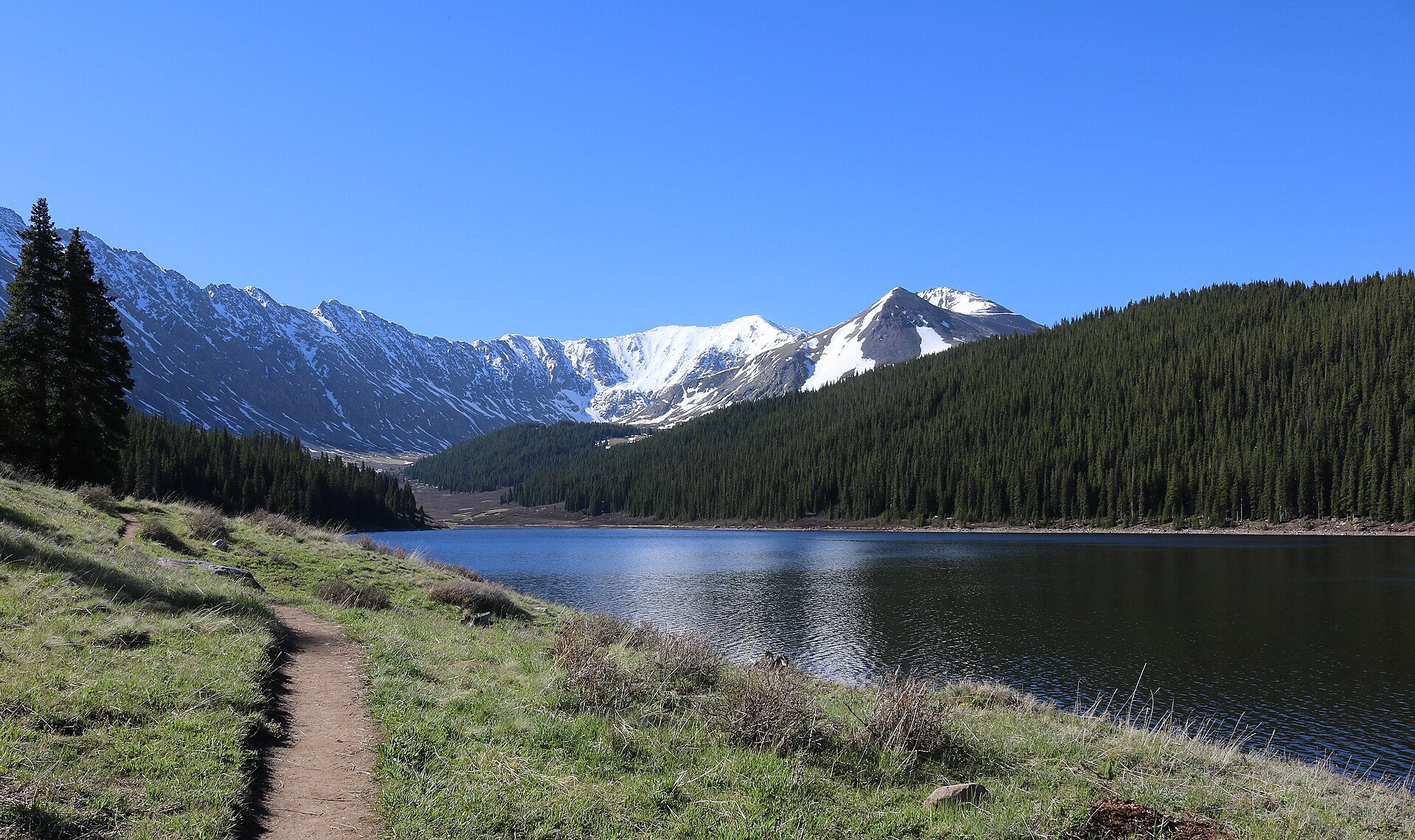 Hiking trail at Clinton Gulch Dam Reservoir