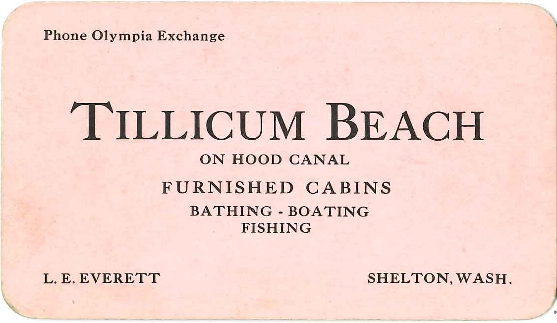 Tillicum Beach business card, circa 1930s (35501754671)