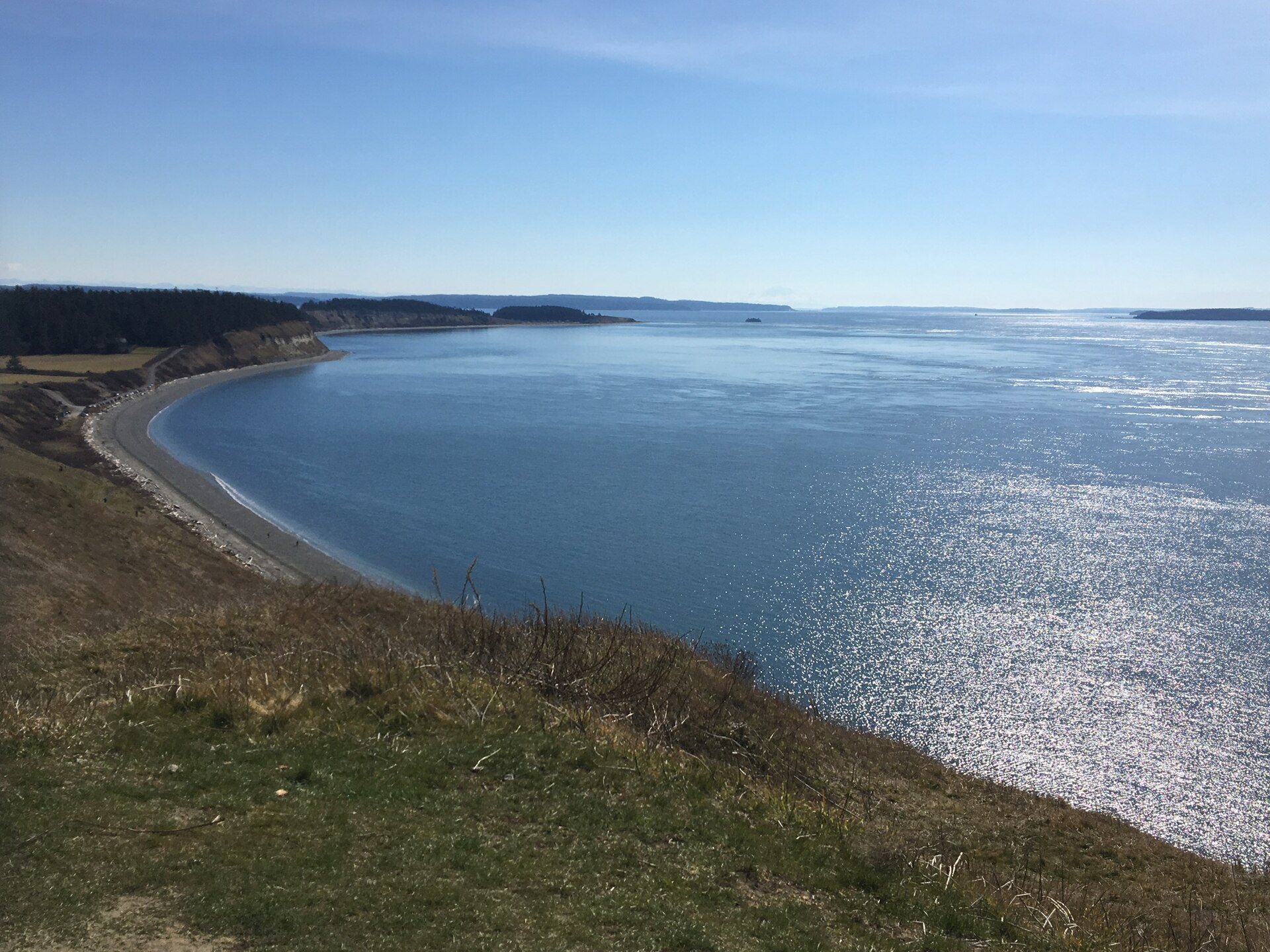 View from the bluff at Ebey’s Landing National Historic Reserve